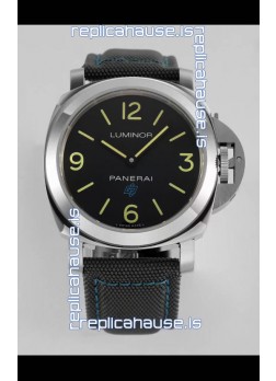 Panerai Luminor Base Logo PAM00774 Black Dial 1:1 Mirror Quality - 904L Steel in Canvas Strap 