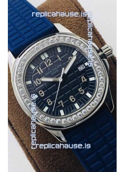 Patek Philippe Aquanaut 5067A Swiss Replica Watch in Stainless Steel Diamonds Bezel 35MM