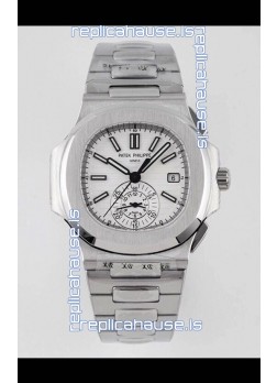 Patek Philippe Nautilus 5980/1A 904L Steel Case in White Dial - 1:1 Mirror Replica