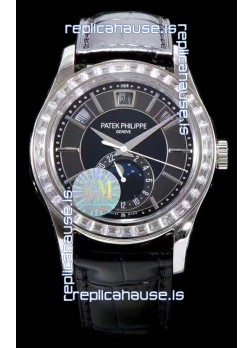 Patek Philippe 5205-001 Complications MoonPhase Dark Grey Dial 1:1 Mirror Swiss Replica Watch