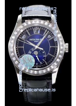 Patek Philippe 5205-001 Complications MoonPhase Blue Dial 1:1 Mirror Swiss Replica Watch