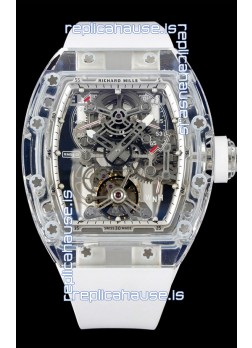 Richard Mille 56-01 Transparent Sapphires Casing with Genuine Swiss Tourbillon Movement Super Clone