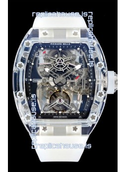 Richard Mille 56-01 Transparent Sapphires Casing with Genuine Swiss Tourbillon Movement Super Clone