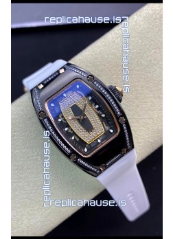 Richard Mille RM-07-01 Diamonds Dial Black Ceramic Ladies 1:1 Swiss Replica Watch 
