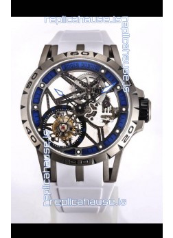 Roger Dubuis Excalibur Spider Flying Tourbillon Skeleton Titanium Casing 45MM 1:1 Mirror Swiss Watch