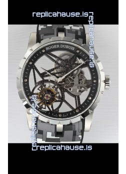 Roger Dubuis Excalibur Spider Flying Tourbillon Skeleton Steel Casing 42MM 1:1 Mirror Swiss Watch