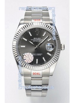 Rolex Datejust Cal.3235 Movement Swiss Watch 1:1 Mirror Replica 904L Steel 41MM - Grey Dial 