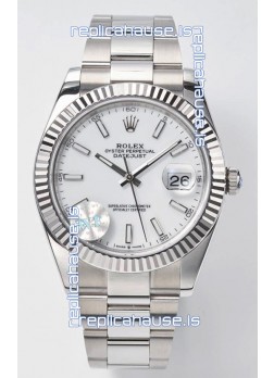 Rolex Datejust Cal.3235 Movement Swiss Watch 1:1 Mirror Replica 904L Steel 41MM - White Dial 