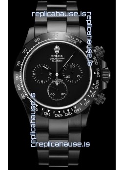 Rolex Daytona Blaken 1:1 Swiss Mirror Replica Black Dial Cal.4130 Movement (WITH BOX) 