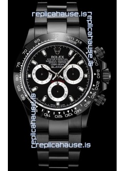 Rolex Daytona Blaken 1:1 Swiss Mirror Replica Black Dial Cal.4130 Movement (WITH BOX) 