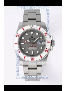 Rolex Submariner DiW Stainless Steel Casing White Ceramic Bezel Grey Dial Edition Watch 