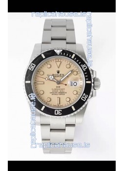 Rolex Submariner DiW Stainless Steel Casing Black Ceramic Bezel Edition Watch 