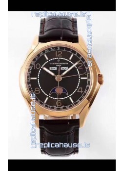 Vacheron Constantin Fiftysix Edition Rose Gold Watch 904L Steel 1:1 Mriror Replica Black Dial 