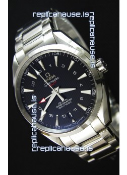 Omega Seamaster Aqua Terra GMT 150M 43MM 1:1 Mirror Replica Watch Black Dial