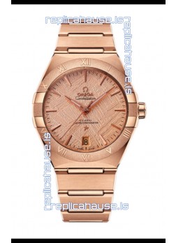 Omega Co-Axial Constellation Rose Gold Meteorite Dial 1:1 Mirror Replica 41MM