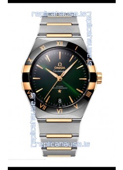 Omega Co-Axial Constellation Two Tone Black Green Dial 1:1 Mirror Replica 41MM