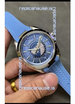 Omega Seamaster Aquaterra 150M Worldtimer Summer Blue 1:1 Mirror Replica Watch