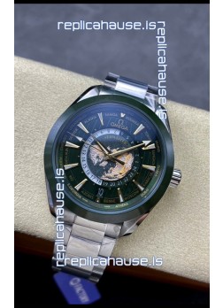 Omega Seamaster Aquaterra 150M Worldtimer Black Dial 1:1 Mirror Replica Watch