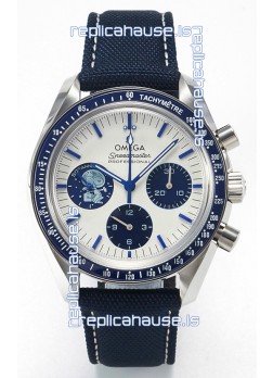 Omega Speedmaster 50th Anniversary Super Clone Snoopy Replica Watch in Nylon Strap 