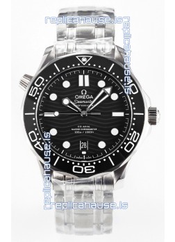 Omega Seamaster Super Clone 300M Master Chronometer Black Swiss 904L Steel Watch