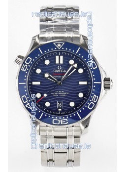 Omega Seamaster Super Clone 300M Master Chronometer Blue Swiss 904L Steel Watch
