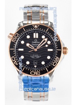 Omega Seamaster Super Clone 300M Master Chronometer Blue Swiss 2 Tone Watch