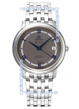 Omega De Ville Co-Axial Chronometer 36.8MM Swiss Replica Watch in Dark Grey Dial 