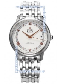 Omega De Ville Co-Axial Chronometer 36.8MM Swiss Replica Watch in White Dial