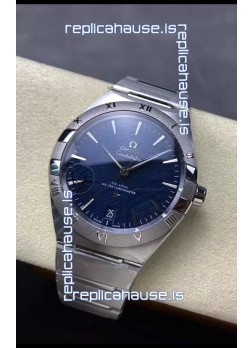 Omega Super Clone Co-Axial Constellation Stainless Blue Textured Dial Replica Watch