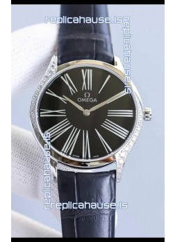 Omega De Ville Tresor Edition Swiss Quartz Watch 36MM Steel Casing Black Dial