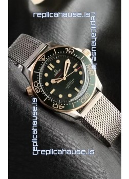 Omega Seamaster Super Clone 300M Diver Titanium Two Tone Green Dial Watch 