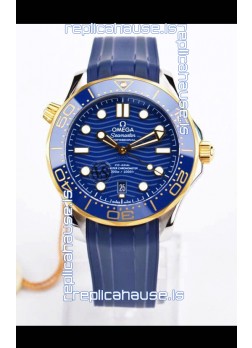 Omega Seamaster 300M Co-Axial Master Chronometer Blue Dial Two Tone Casing 1:1 Mirror Replica