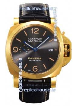 Panerai Luminor Marina PAM1115 1:1 Mirror Swiss Replica Watch 44MM Yellow Gold 