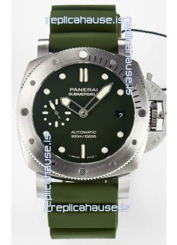 Panerai Super Clone Luminor Submersible Verde Militare PAM1055 42MM Replica Watch