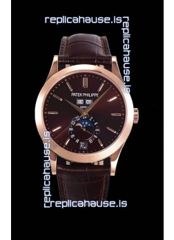 Patek Philippe Annual Calendar 5396R-012 Complications Swiss Replica Watch in Brown Dial 