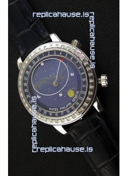 Patek Philippe Grand Complication 6102P Celestial Moon Age Blue Dial Swiss Replica Watch 