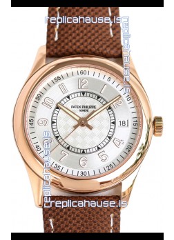 Patek Philippe Calatrava 6007R Steel Dial Rose Gold 1:1 Mirror Replica Watch