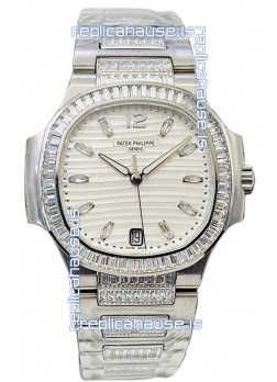 Patek Philippe Nautilus 7118 35MM 1:1 Stainless Steel White Dial 1:1 Mirror Replica Watch