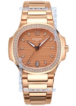 Patek Philippe Nautilus 7118R 35MM 1:1 Rose Gold Case & Dial 1:1 Mirror Replica Watch