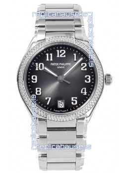 Patek Philippe Twenty-4 Grey Dial 904L Steel Casing 1:1 Mirror Replica Watch 36MM