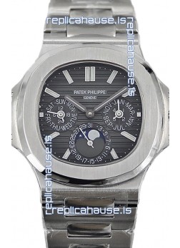 Patek Philippe Nautilus 5740 Perpetual Calendar Stainless Steel Grey Dial Swiss Replica Watch 