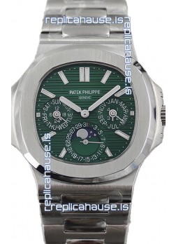 Patek Philippe Nautilus 5740 Perpetual Calendar Stainless Steel Green Dial Swiss Replica Watch 