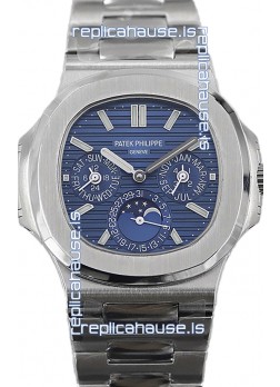 Patek Philippe Nautilus 5740 Perpetual Calendar Stainless Steel Blue Dial Swiss Replica Watch 