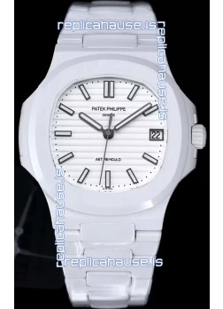 Patek Philippe Nautilus 5711 AET Remould White Ceramic Edition White Dial Swiss Replica Watch