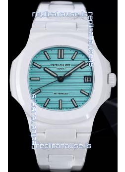 Patek Philippe Nautilus 5711 AET Remould White Ceramic Edition Green Dial Swiss Replica Watch