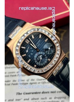 Patek Philippe Nautilus 5712R 1:1 Quality Swiss Replica Watch in Blue Dial Blue Strap
