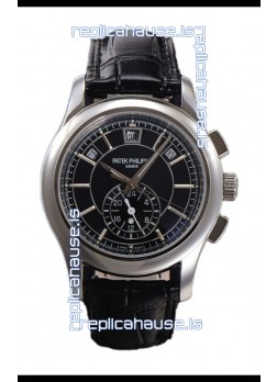 Patek Philippe 5205 Complications Moonphase Black Dial 1:1 Mirror Swiss Replica Watch