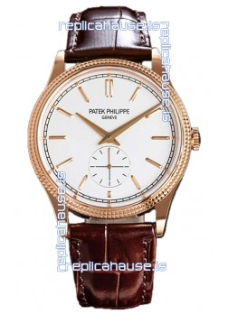 Patek Philippe Calatrava 6119R Rose Gold Casing Watch 1:1 Mirror Replica Watch 