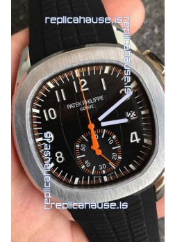 Patek Philippe Aquanaut 5968 Chronograph Steel Casing Orange Hands Watch in Swiss Automatic Movement