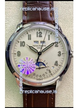 Patek Philippe Grand Complications 5320G-001 1:1 Mirror Swiss Replica Watch Milky White Dial 